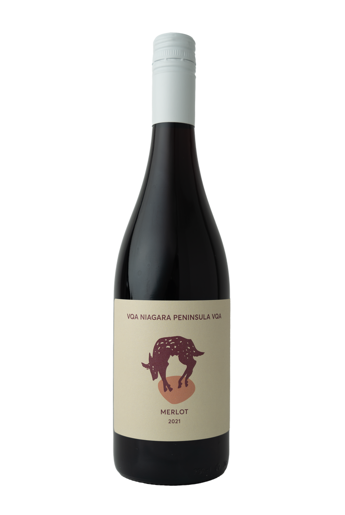 Bottle of Traynor Family Vineyard Merlot — VQA Niagara Peninsula red wine.
