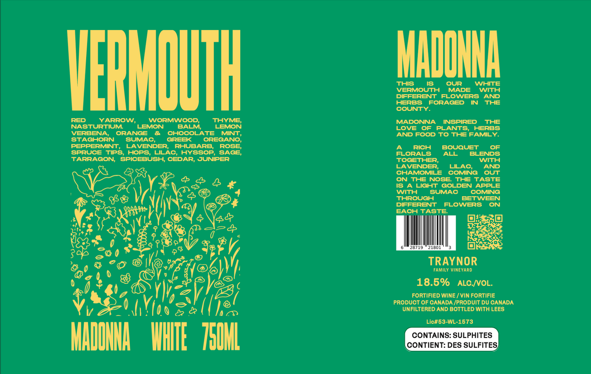 Madonna Vermouth | Ontario's First Artisanal Vermouth | Traynor