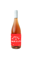 Traynor Rose wine with a right red label that reads 'struck by your beauty' in white