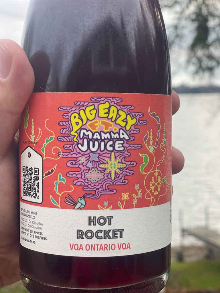 Hot Rocket (Last Bottle) 2021: Bottle shot of the last bottle of Hot Rocket, a carbonated wine from 2021.