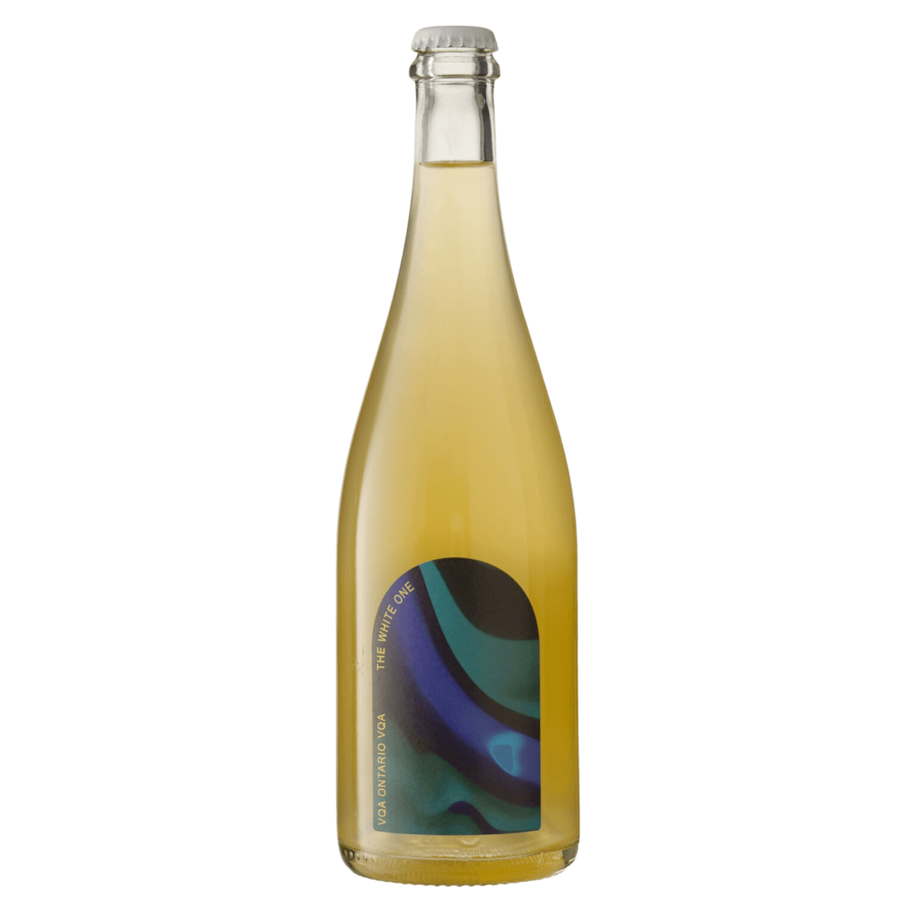 Images of new white pet-nat chardonnay natural wine from Traynor Family Vineyard a winery in Prince Edward County, Ontario Grapecrush