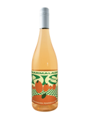 Bottle of Marmalade wine with a colorful label on a white background