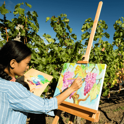 Paint experience at the Traynor Family Vineyard a winery in Prince Edward County, Ontario